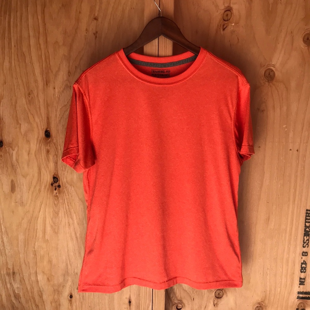STARTER Men’s Size M Training-fit Performance Athletic Tee Orange Antimicrobial